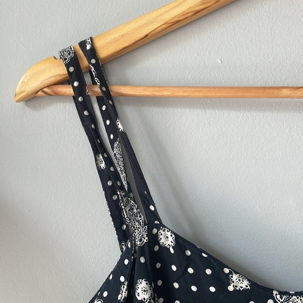 Emblem Dress - Navy/White, skater skirt, S - Picture 3 of 7